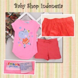 PU315 Setelan Smara Kids Girl Pink Hippo 78  large